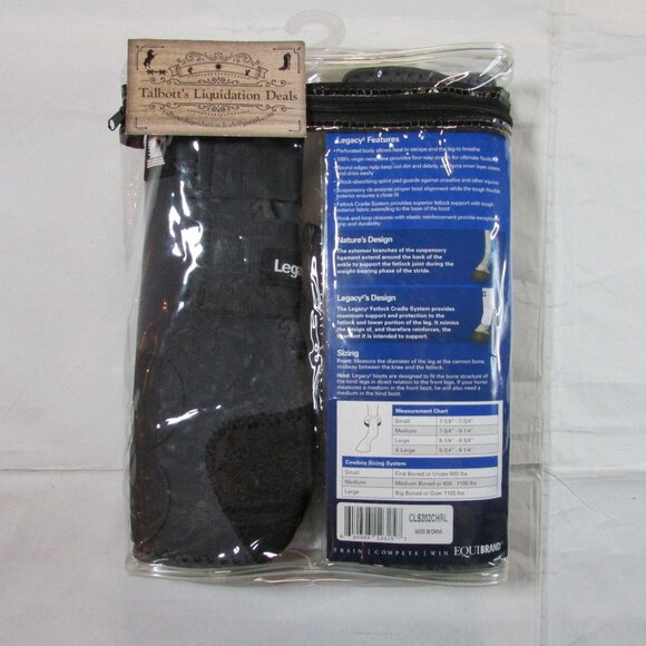 Classic Equine Legacy 2 Protective Boot Hind CLS202 Charcoal Large - Picture 3 of 5